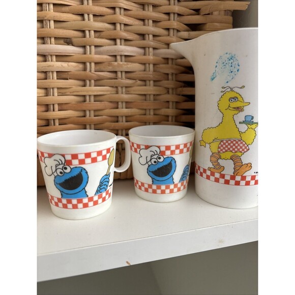 Vintage Chilton Globe Inc Muppets Sesame Street Play Dishes Tea Set 6 Piece Set - Picture 5 of 7